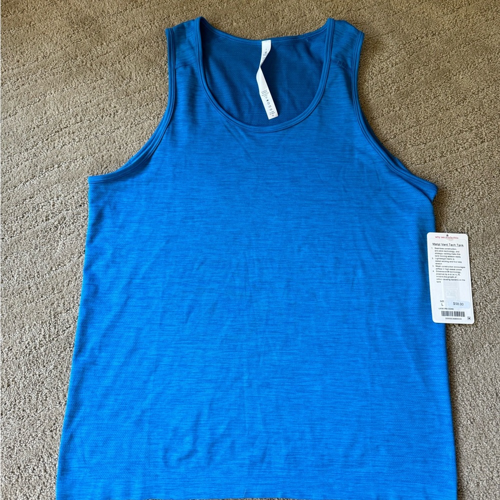 Lululemon men’s tank top. New with tag still attached.